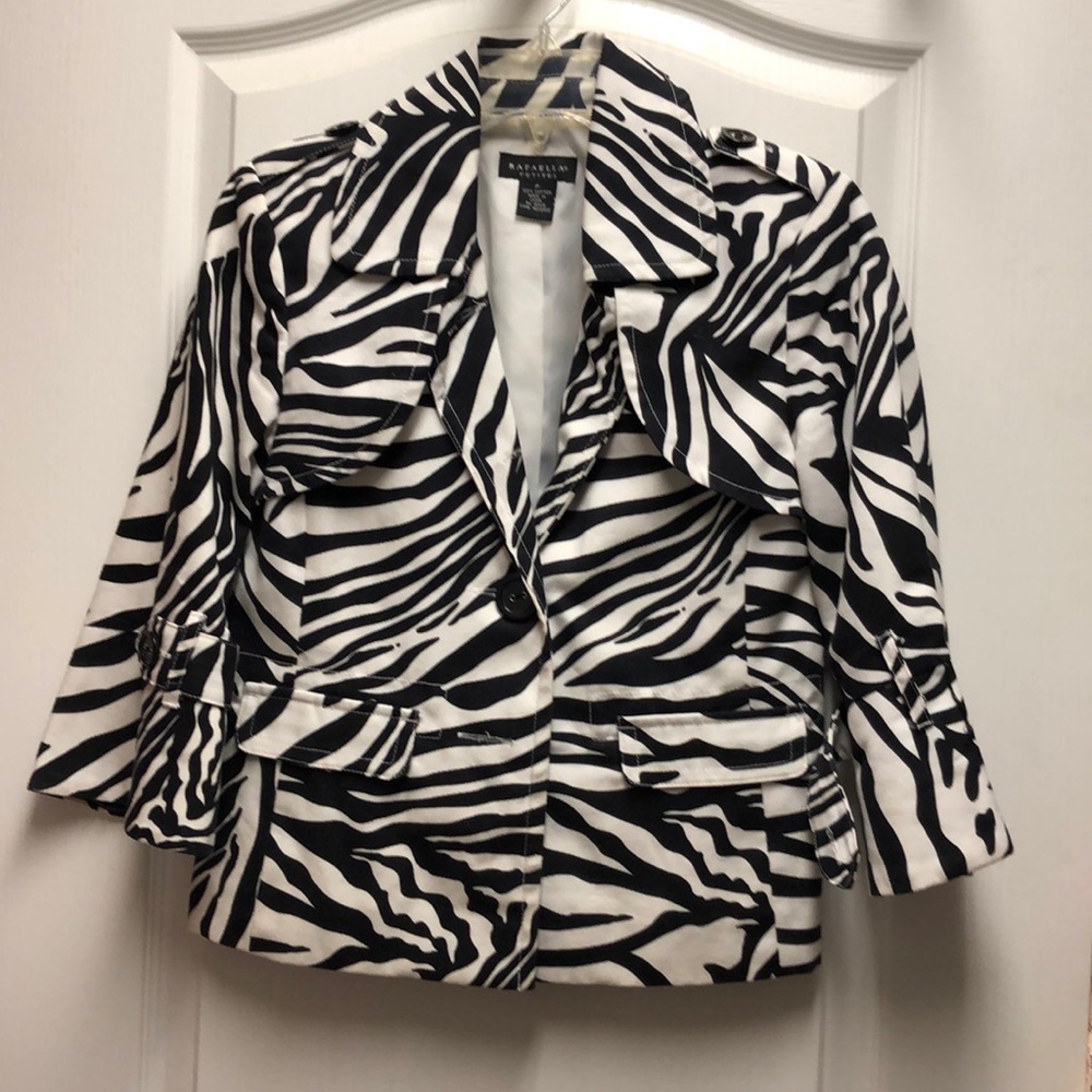 Zebra print cotton jacket